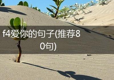 f4爱你的句子(推荐80句)