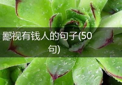 鄙视有钱人的句子(50句)
