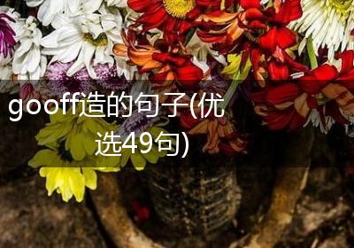 gooff造的句子(优选49句)