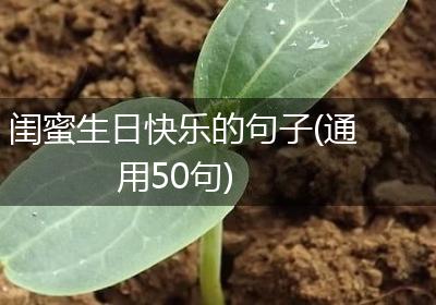 闺蜜生日快乐的句子(通用50句)