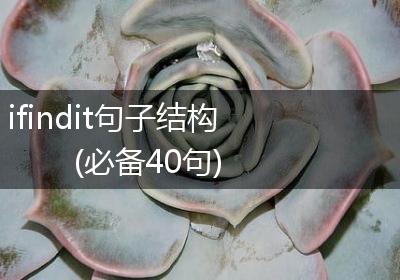 ifindit句子结构(必备40句)