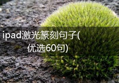 ipad激光篆刻句子(优选60句)