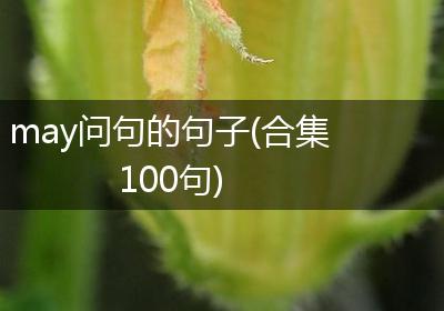 may问句的句子(合集100句)