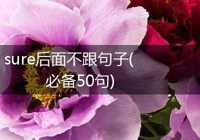 sure后面不跟句子(必备50句)
