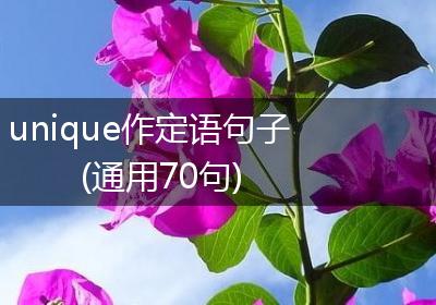 unique作定语句子(通用70句)