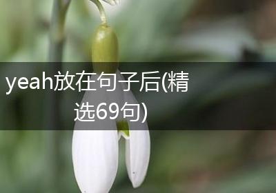 yeah放在句子后(精选69句)