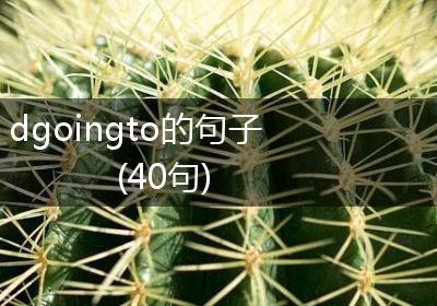 dgoingto的句子(40句)