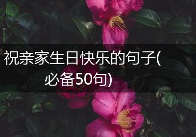 祝亲家生日快乐的句子(必备50句)