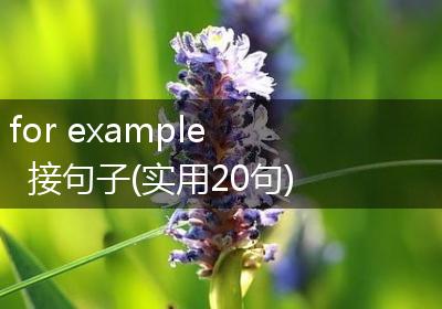 for example接句子(实用20句)