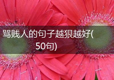 骂贱人的句子越狠越好(50句)