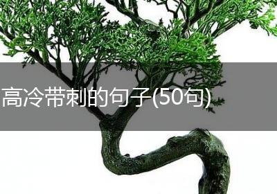 高冷带刺的句子(50句)