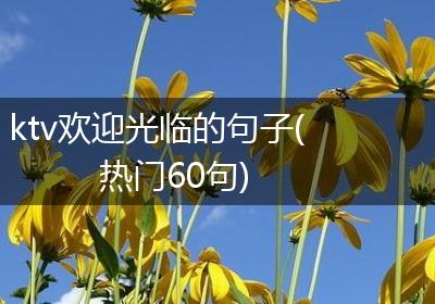 ktv欢迎光临的句子(热门60句)