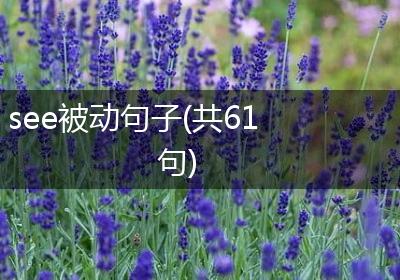 see被动句子(共61句)