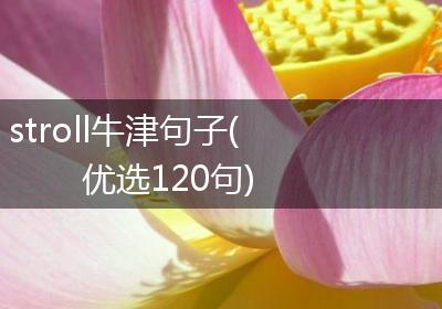 stroll牛津句子(优选120句)