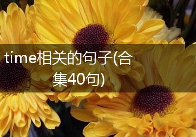 time相关的句子(合集40句)