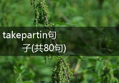 takepartin句子(共80句)