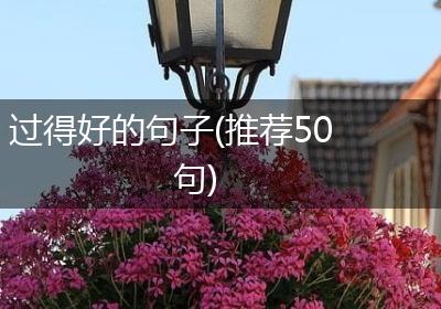 过得好的句子(推荐50句)