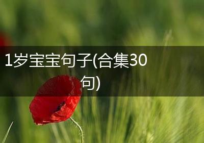 1岁宝宝句子(合集30句)