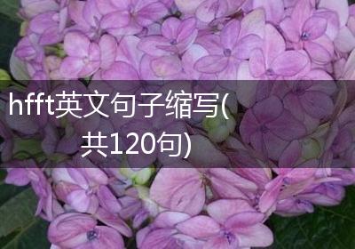 hfft英文句子缩写(共120句)