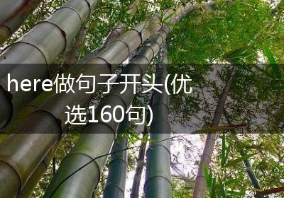 here做句子开头(优选160句)