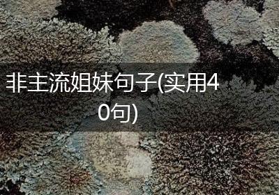 非主流姐妹句子(实用40句)