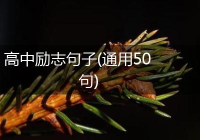 高中励志句子(通用50句)