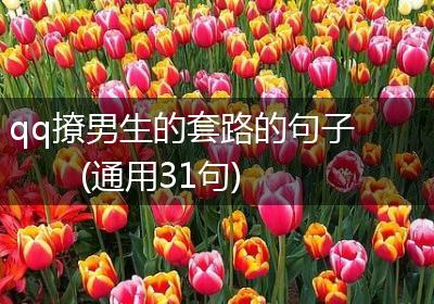 qq撩男生的套路的句子(通用31句)