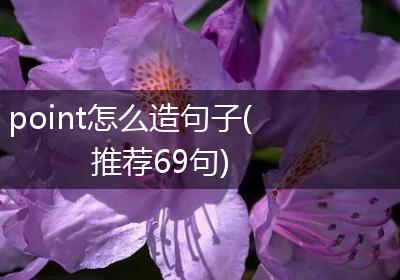 point怎么造句子(推荐69句)
