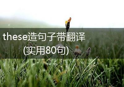 these造句子带翻译(实用80句)