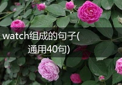 watch组成的句子(通用40句)