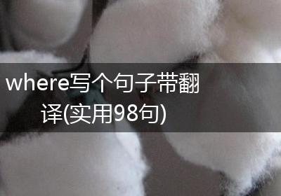 where写个句子带翻译(实用98句)