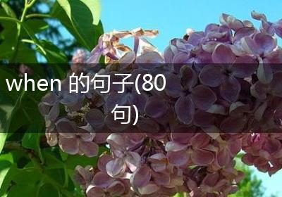 when 的句子(80句)