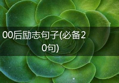 00后励志句子(必备20句)