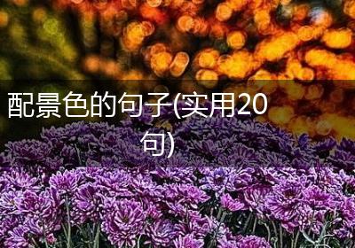 配景色的句子(实用20句)