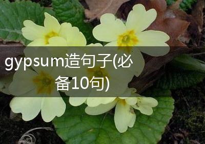 gypsum造句子(必备10句)
