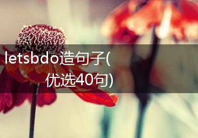 letsbdo造句子(优选40句)