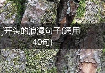 j开头的浪漫句子(通用40句)