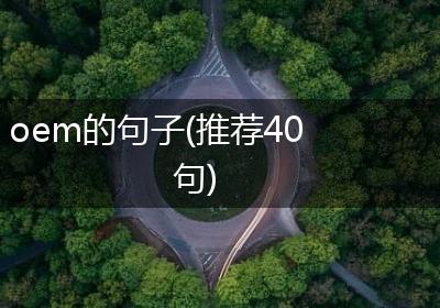 oem的句子(推荐40句)