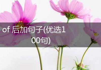 of 后加句子(优选100句)