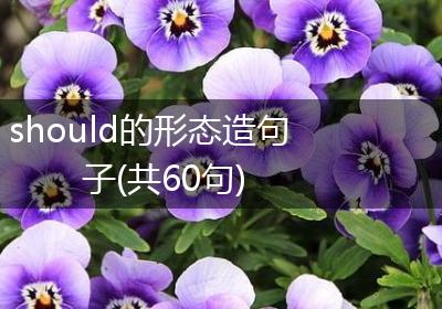 should的形态造句子(共60句)