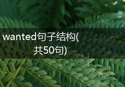 wanted句子结构(共50句)