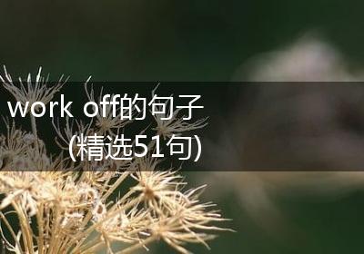 work off的句子(精选51句)
