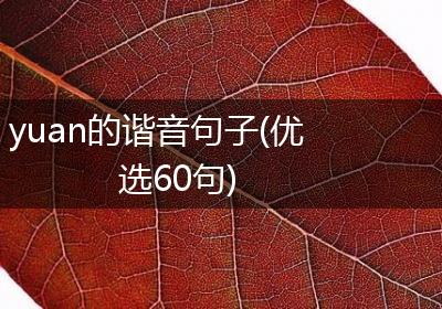 yuan的谐音句子(优选60句)