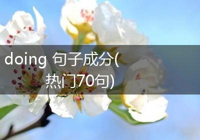 doing 句子成分(热门70句)