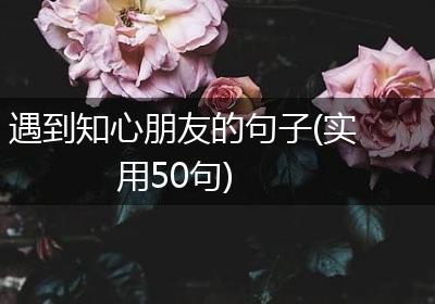 遇到知心朋友的句子(实用50句)