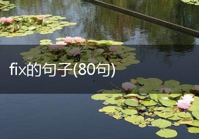 fix的句子(80句)
