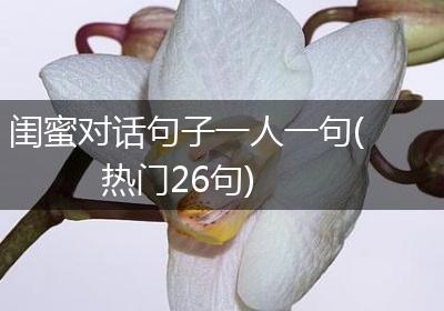 闺蜜对话句子一人一句(热门26句)