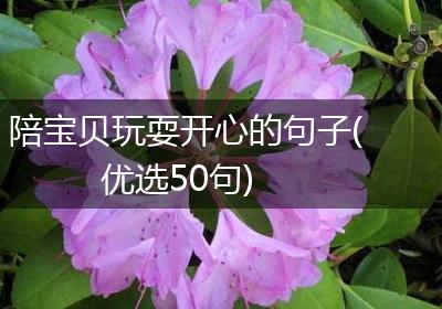 陪宝贝玩耍开心的句子(优选50句)