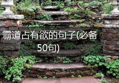 霸道占有欲的句子(必备50句)