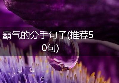 霸气的分手句子(推荐50句)